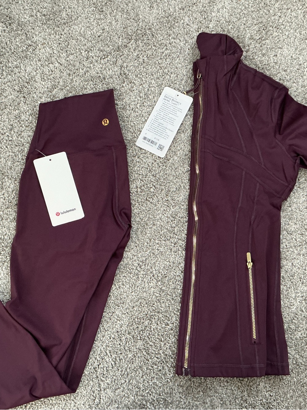 lululemon athletica Plum Zip Jacket and Matching Leggings - Picture 8 of 8